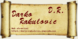 Darko Rakulović vizit kartica